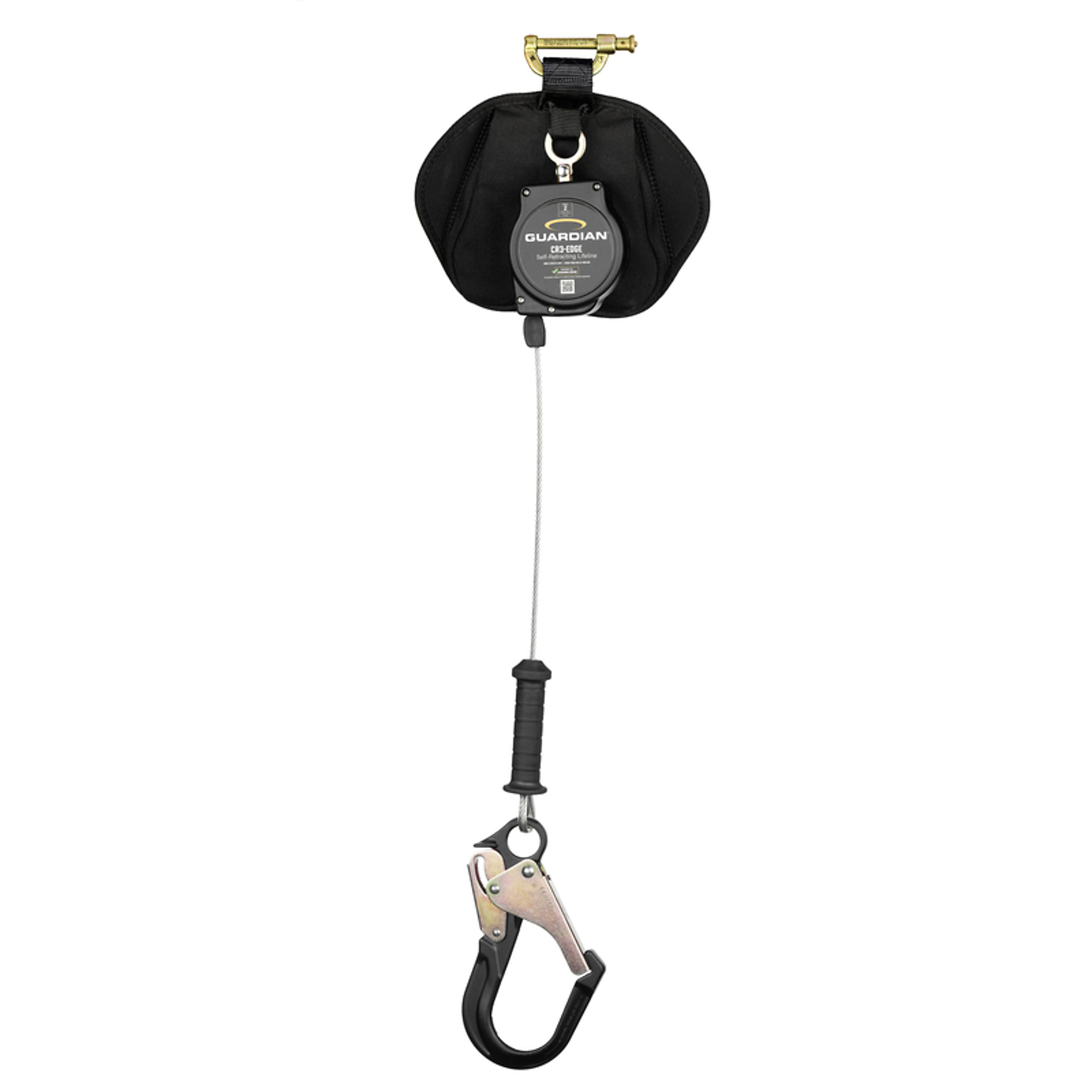 Guardian CR3-Edge Self-Retracting Lifeline — 8ft., Class 2, QR Code, Shock Absorber, Model# 4200203